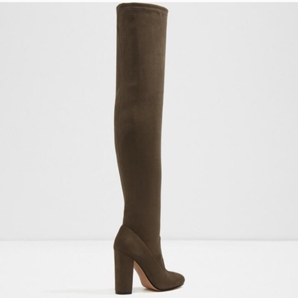 Forest Green faux suede Aldo boots